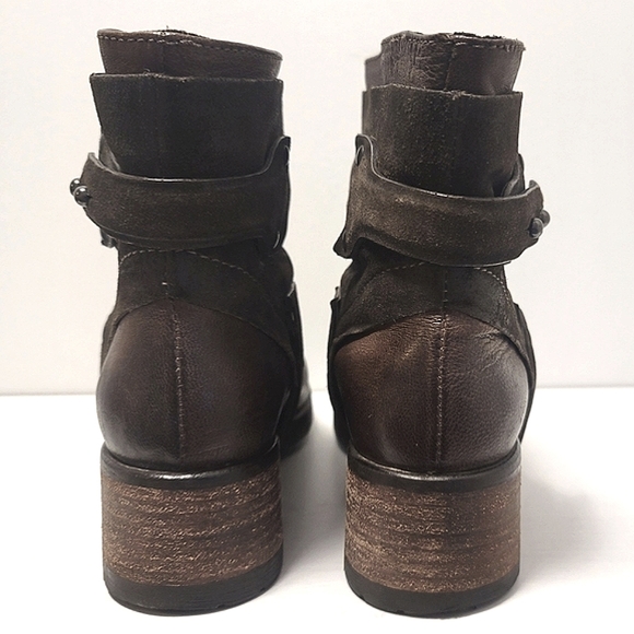 Couture Vera Wang Brown LeatherBoots / Booties, Made in Italy, Size 7.5 - Picture 5 of 11